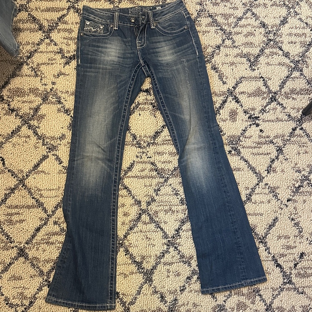 Miss Me Dark Blue Flare Jeans